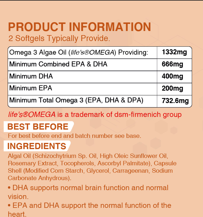 Absolute Algae Omega-3 – Vegan EPA & DHA Supplement